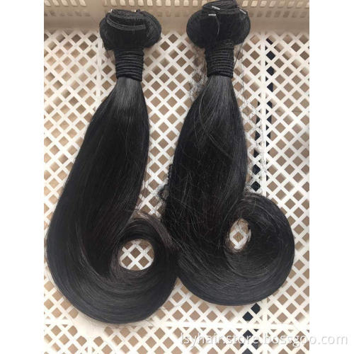 Wholesale Raw Virgin Funmi Super Double Drawn Bone Straight Human Hair Extensions Closures Frontals, Cuticle Aligned Hair Bundle